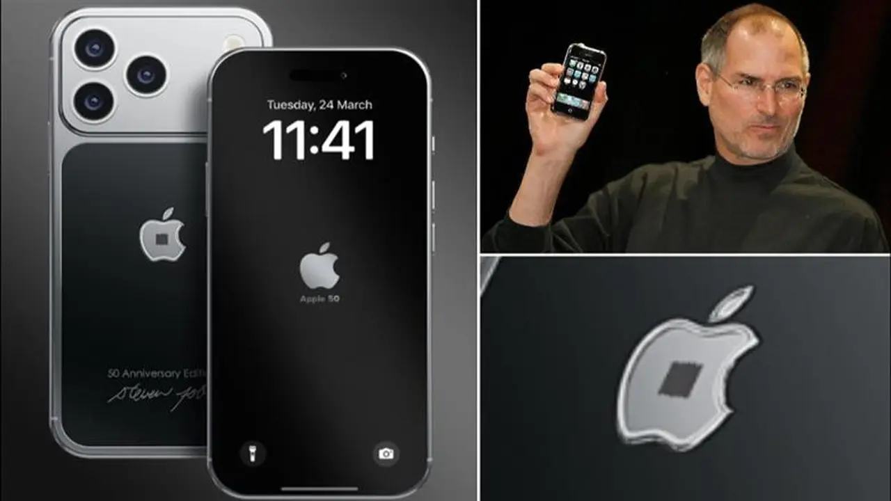 طرح هاتف آيفون مرصع بقطعة من قميص مؤسس شركة آبل بسعر خيالي